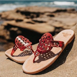 Freebird Vallarta red thong sandal size 9 9.5